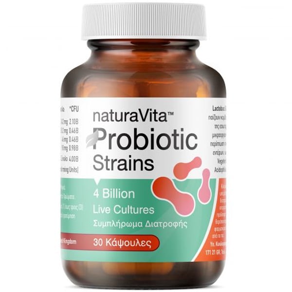 NATURA VITA PROBIOTIC STRAINS 4 BILLION 30 CAPS